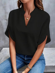 Long-Sleeve V-Neck Blouse for Women – Elegant Smart Blouse for Trousers 3