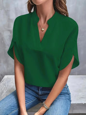 Long-Sleeve V-Neck Blouse for Women – Elegant Smart Blouse for Trousers 6