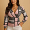Long-Sleeve V-Neck Blouse for Women – Elegant Smart Blouse for Trousers 9