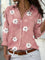 Long-Sleeve Floral Blouse for Women – Elegant Collared Top for Any Occasion 0