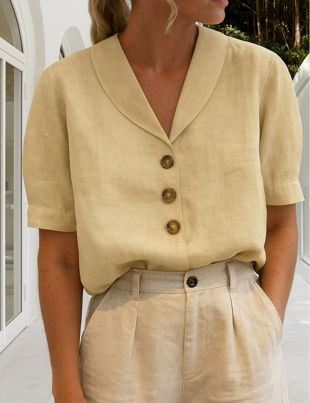 Wrap-Neck Blouse for Women – Long-Sleeve Blouse for Any Occasion 1