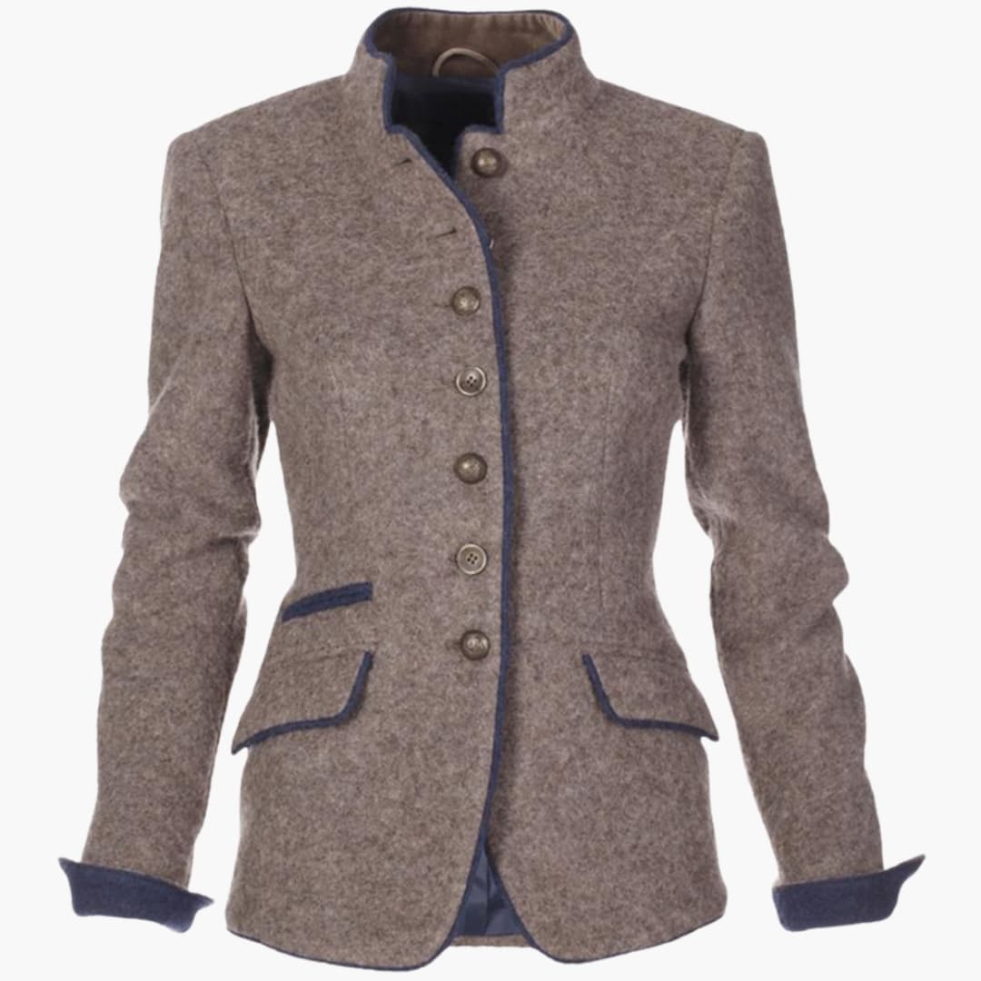 Black Collared Blazer for Women – Elegant Button-Up Blazer for Any Occasion 2