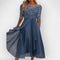 A-Line Midi Dress for Women – Elegant Wedding Guest & Summer Party Dress 0