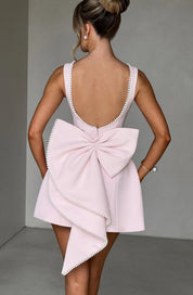 Wedding Guest Dress with Decorative Bow – Short Evening Dress for Special Occasions 6