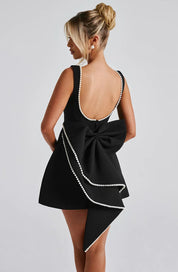 Wedding Guest Dress with Decorative Bow – Short Evening Dress for Special Occasions 8