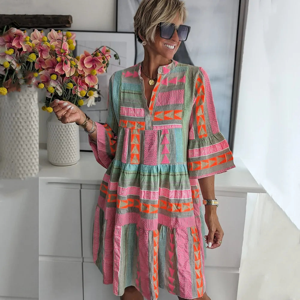 Boho Dress for Women – Elegant A-Line Spring Dress for Any Occasion 0