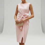 Sleeveless Cocktail Midi Dress with Bow – Elegant Wedding Guest & Party Dress 2