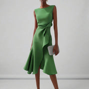 Sleeveless Pleated Midi Dress for Women – Elegant Wedding Guest & Occasion Dress 8