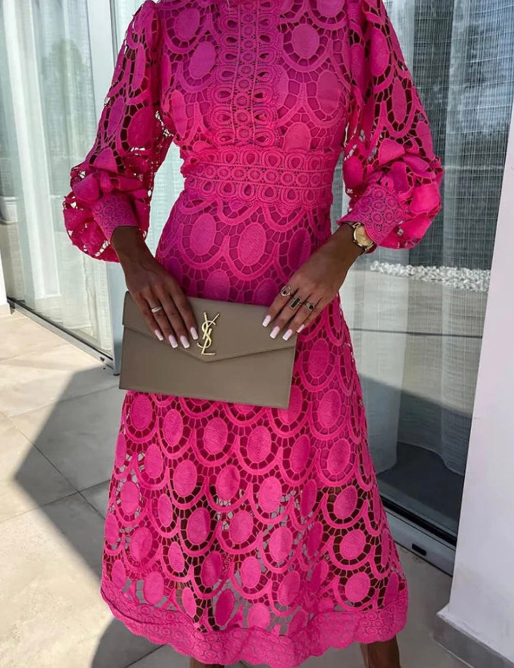 Lace Midi Dress for Weddings – Elegant Occasion Midi Dress 0