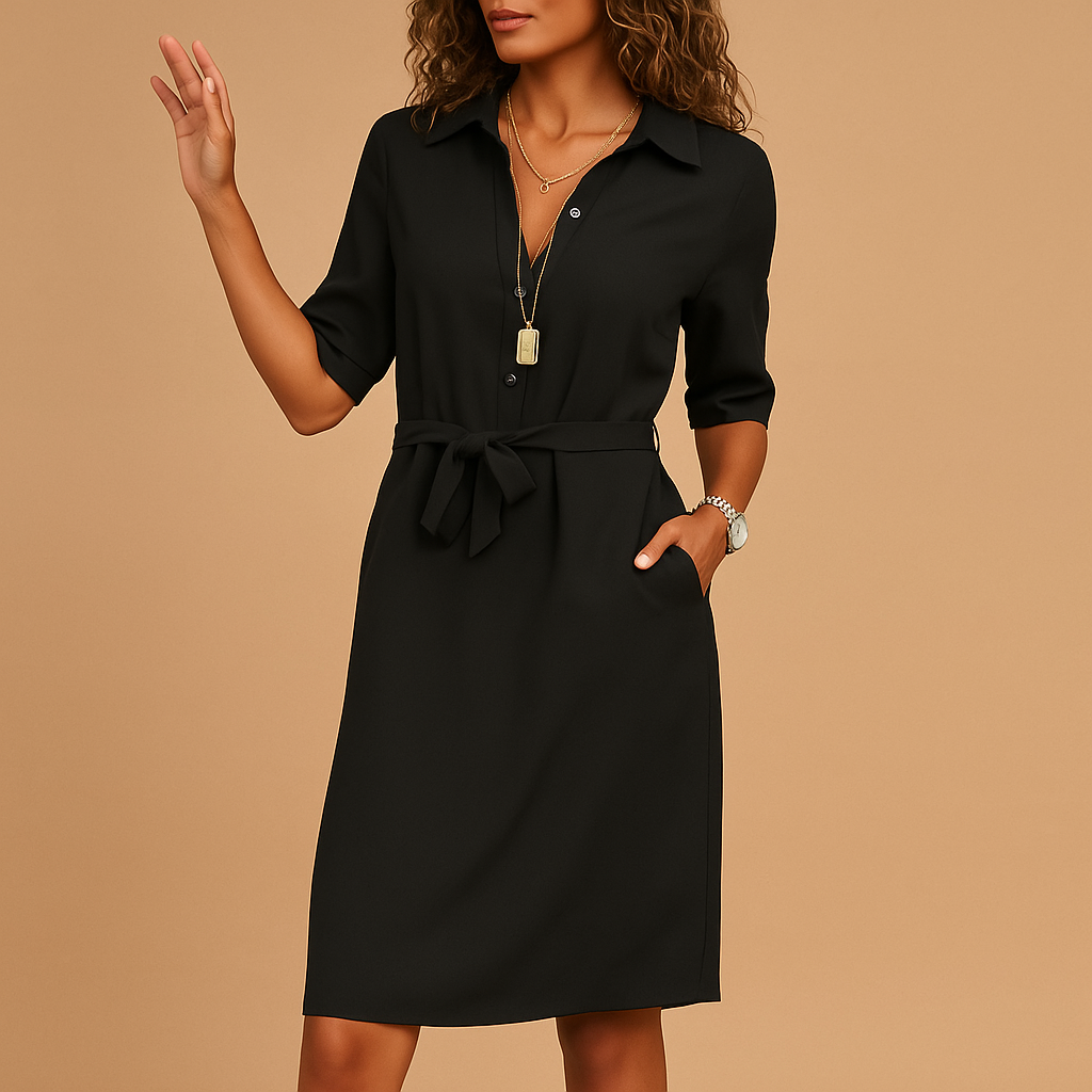 Fitted Dress for Women – Elegant Modern-Cut Occasion Dress – Milou 0