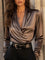 Satin Wrap Blouse for Women – Elegant Stylish Top for Any Occasion 0
