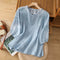 Floral Button-Front Blouse for Women – Elegant Embroidered Top for Any Occasion 1