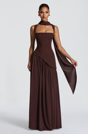 Asymmetric Maxi Dress for Women – Elegant Occasion Maxi Dress 0