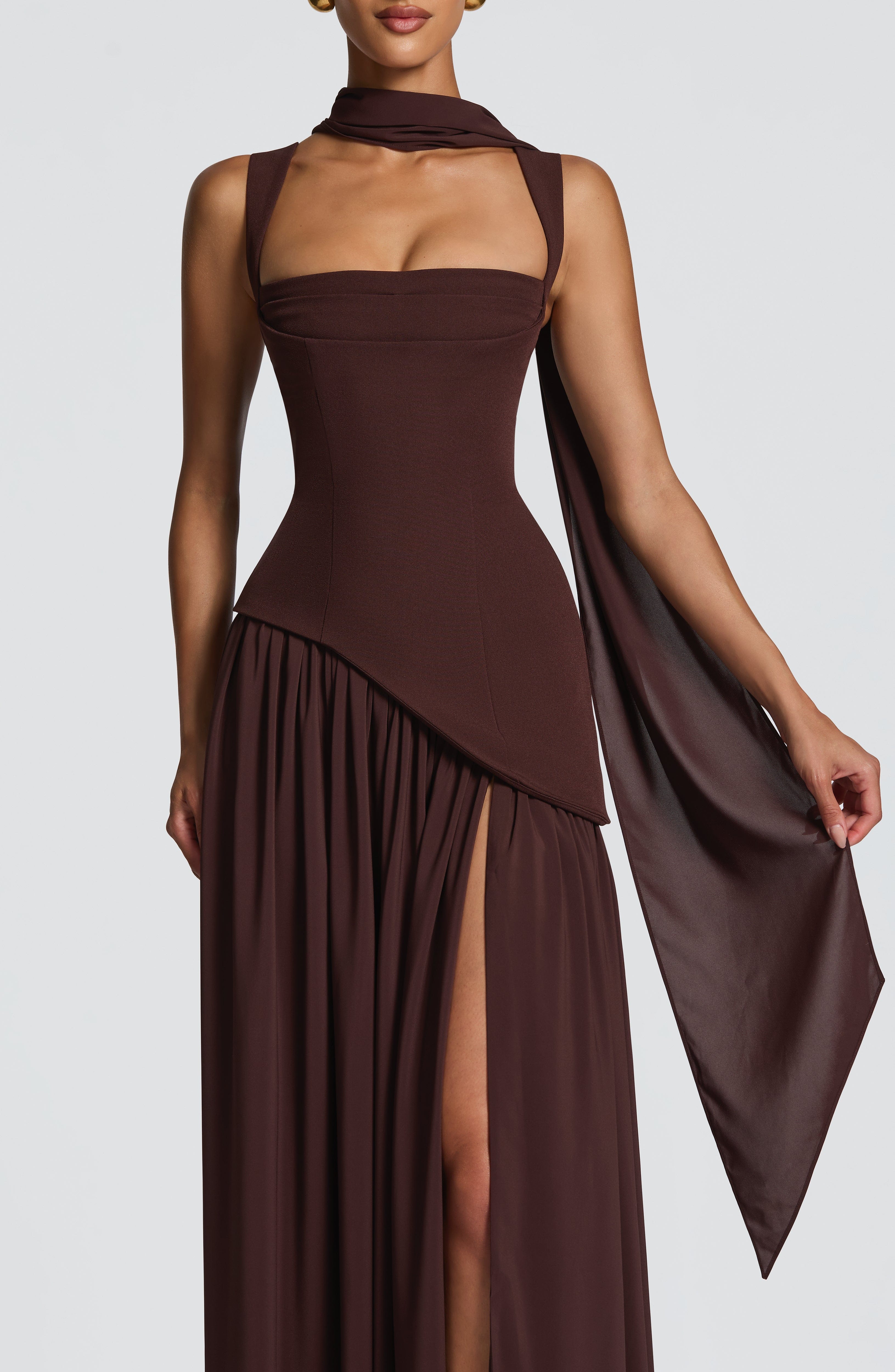 Asymmetric Maxi Dress for Women – Elegant Occasion Maxi Dress 4