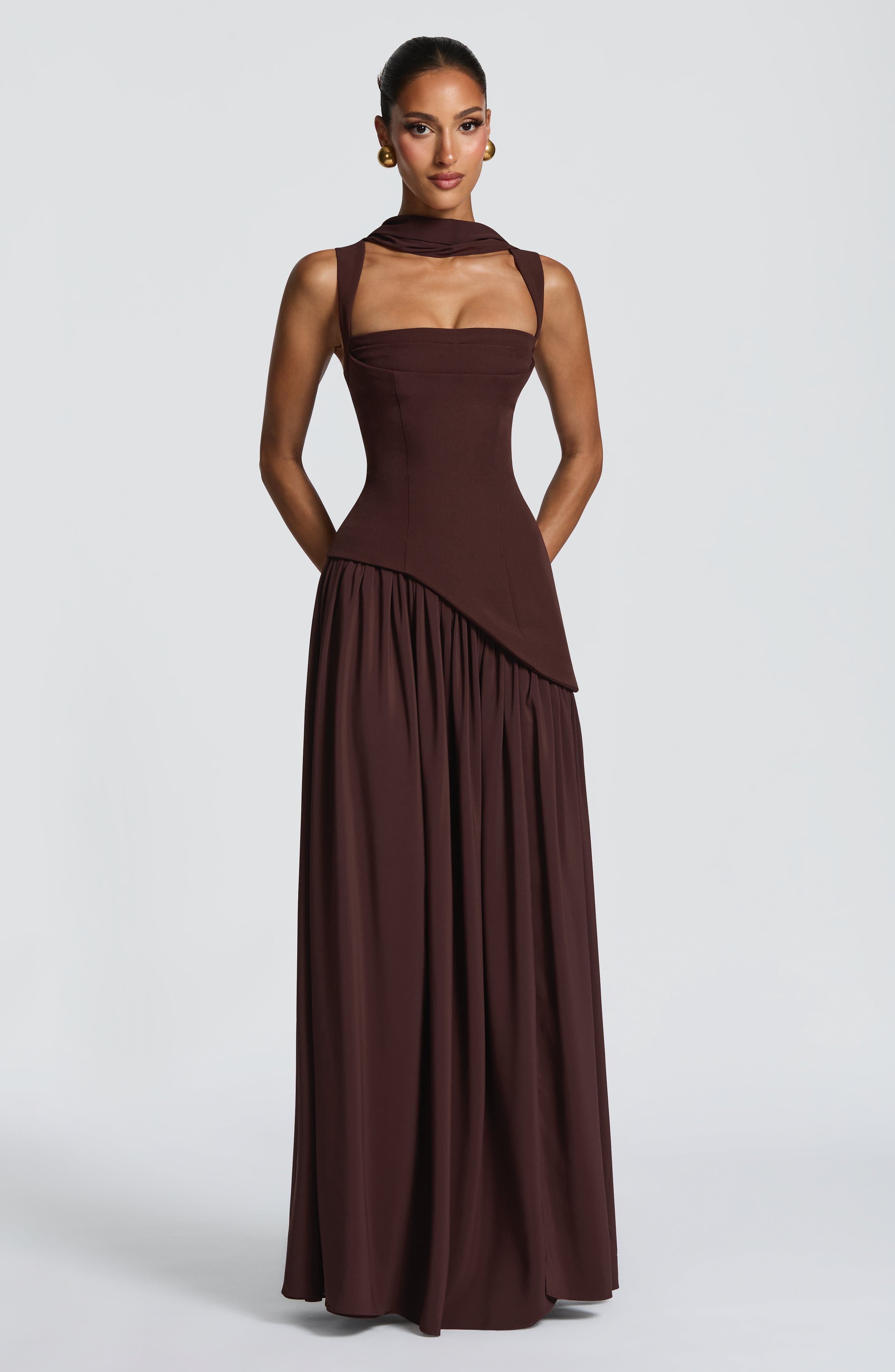 Asymmetric Maxi Dress for Women – Elegant Occasion Maxi Dress 7