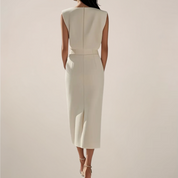 Sleeveless Midi Dress for Women – Stylish & Modern Fitted Dress 7