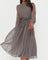 Polka Dot Long-Sleeve Dress for Women – Relaxed A-Line Everyday Dress 0