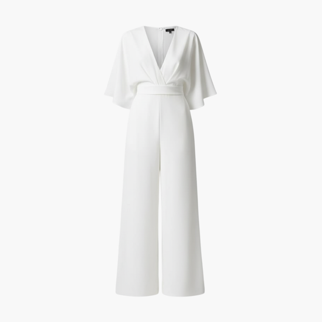 V-Neck Jumpsuit for Women – Half-Sleeve Summer Jumpsuit for Warm Days 1