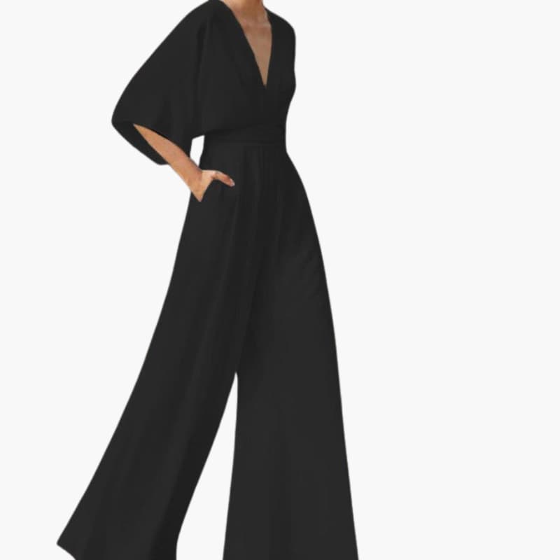 V-Neck Jumpsuit for Women – Half-Sleeve Summer Jumpsuit for Warm Days 2
