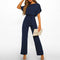 Wide-Leg Jumpsuit for Women – Belted Short-Sleeve Summer Jumpsuit 5