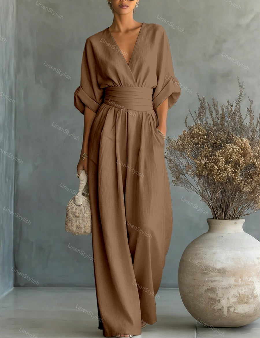 V-Neck Jumpsuit for Women – Elegant Modern Jumpsuit for Any Occasion – Martina 10