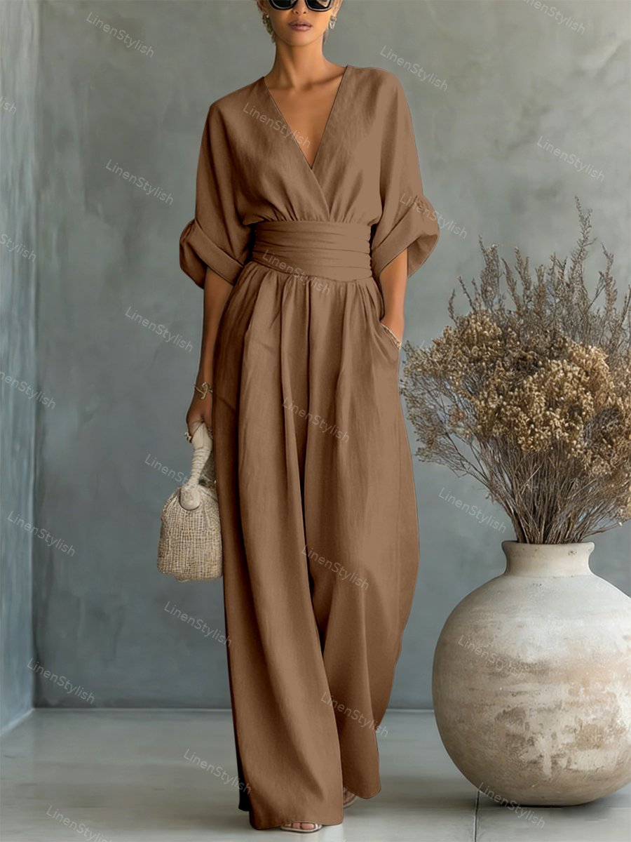 V-Neck Jumpsuit for Women – Elegant Modern Jumpsuit for Any Occasion – Martina 10