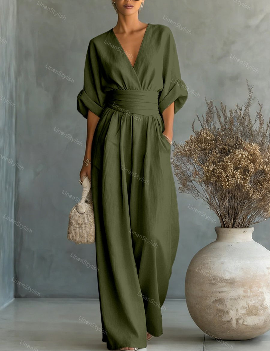 V-Neck Jumpsuit for Women – Elegant Modern Jumpsuit for Any Occasion – Martina 11