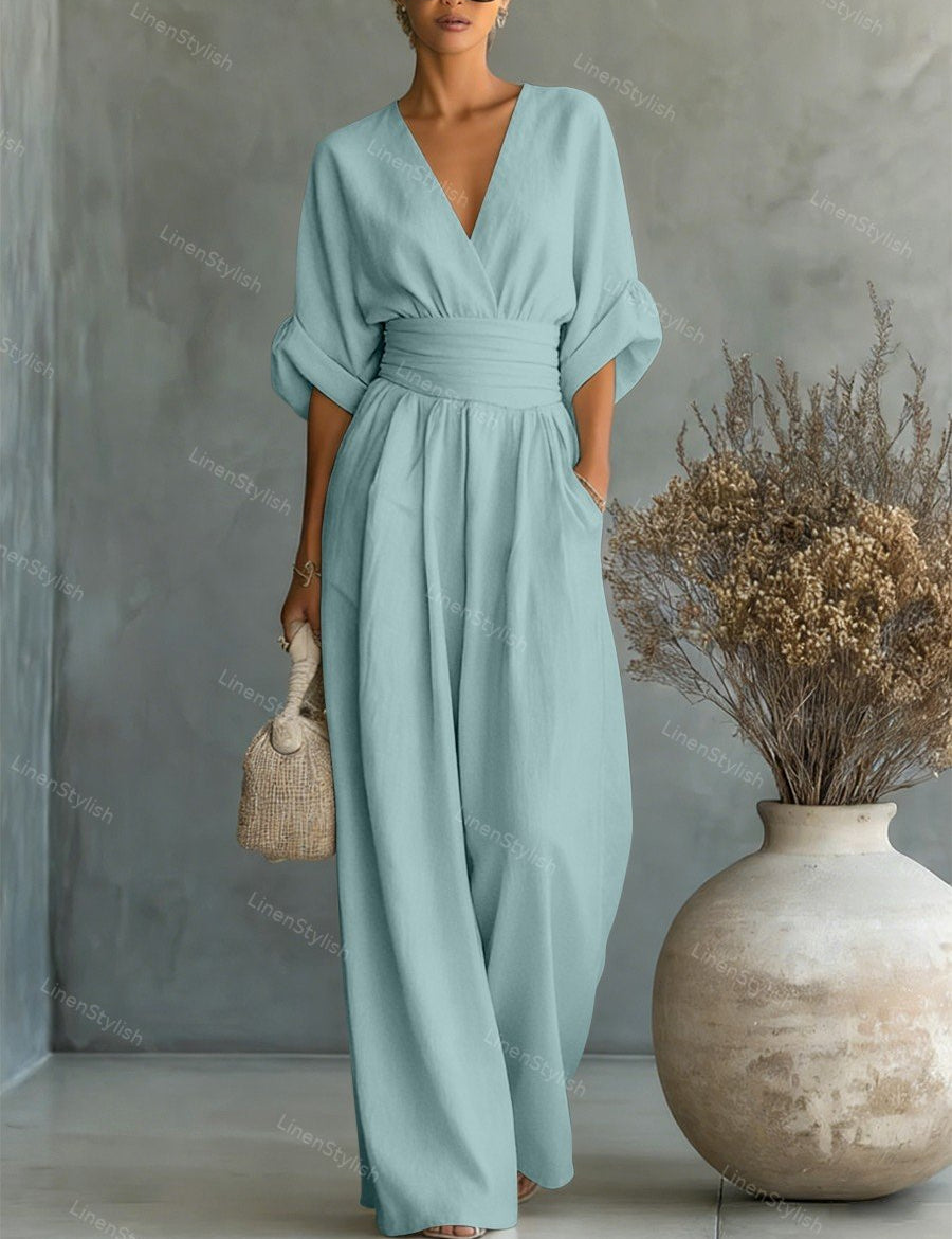 V-Neck Jumpsuit for Women – Elegant Modern Jumpsuit for Any Occasion – Martina 12