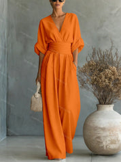 V-Neck Jumpsuit for Women – Elegant Modern Jumpsuit for Any Occasion – Martina 13