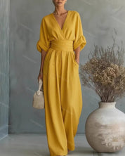 V-Neck Jumpsuit for Women – Elegant Modern Jumpsuit for Any Occasion – Martina 14