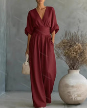 V-Neck Jumpsuit for Women – Elegant Modern Jumpsuit for Any Occasion – Martina 1