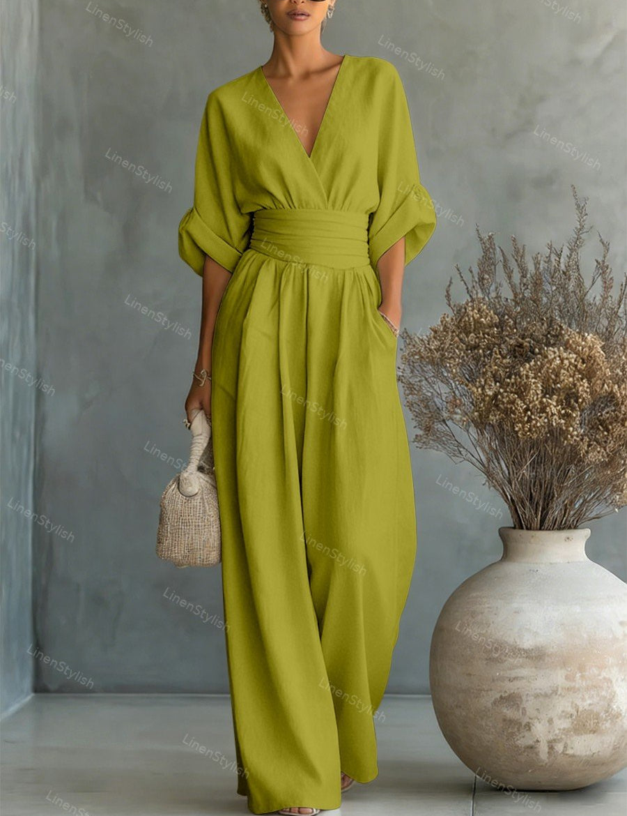 V-Neck Jumpsuit for Women – Elegant Modern Jumpsuit for Any Occasion – Martina 6