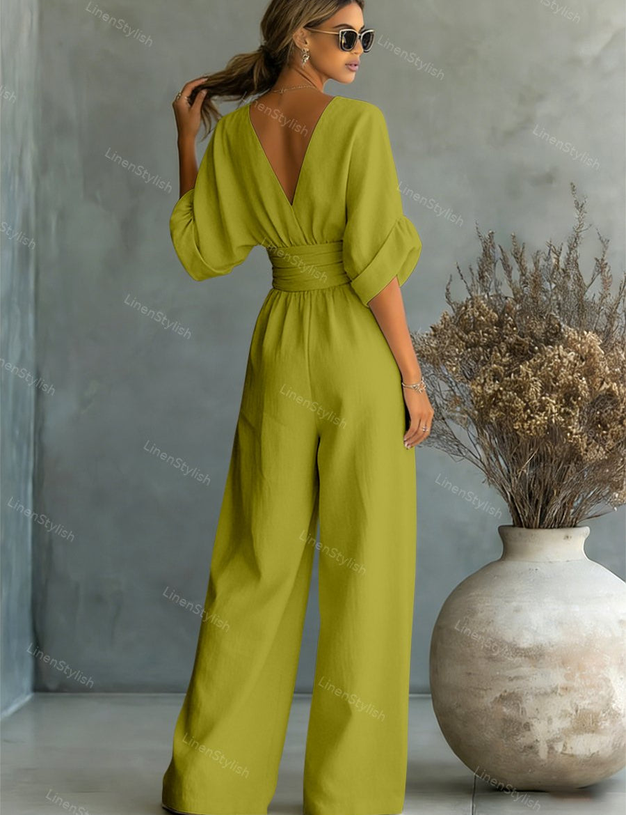 V-Neck Jumpsuit for Women – Elegant Modern Jumpsuit for Any Occasion – Martina 7