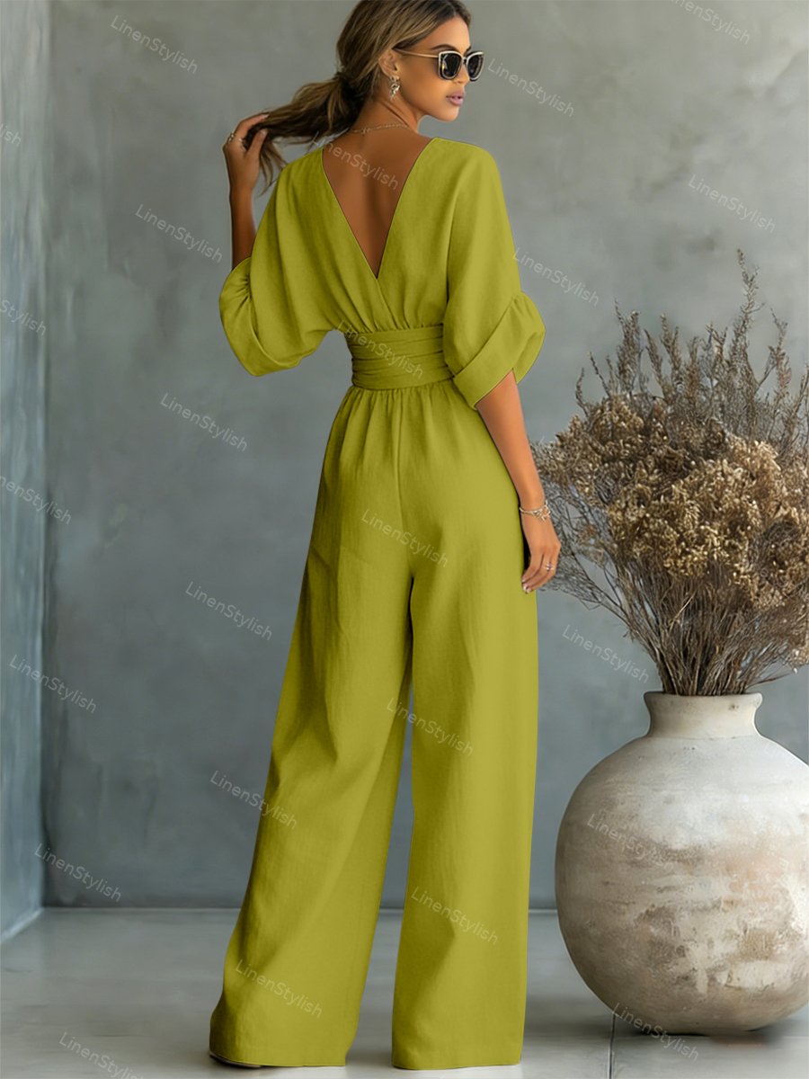 V-Neck Jumpsuit for Women – Elegant Modern Jumpsuit for Any Occasion – Martina 7