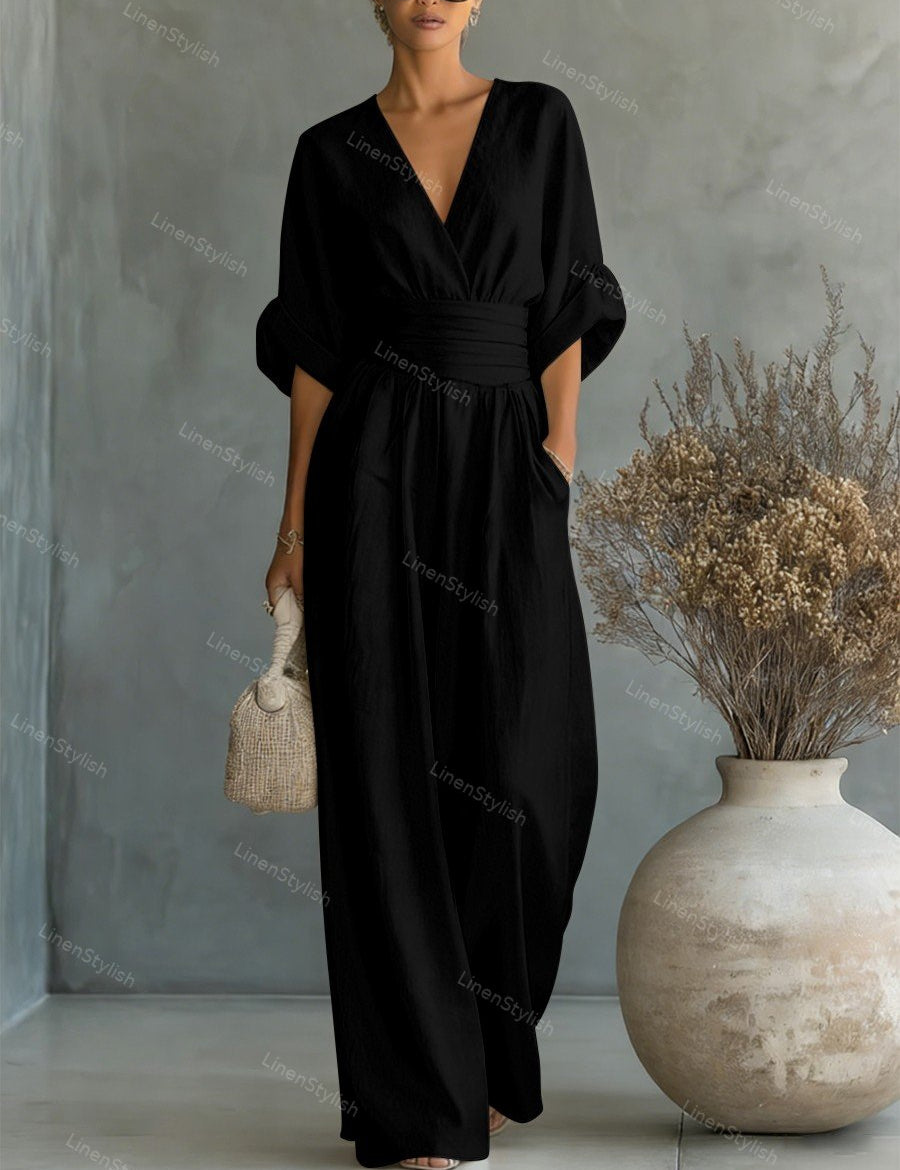 V-Neck Jumpsuit for Women – Elegant Modern Jumpsuit for Any Occasion – Martina 8