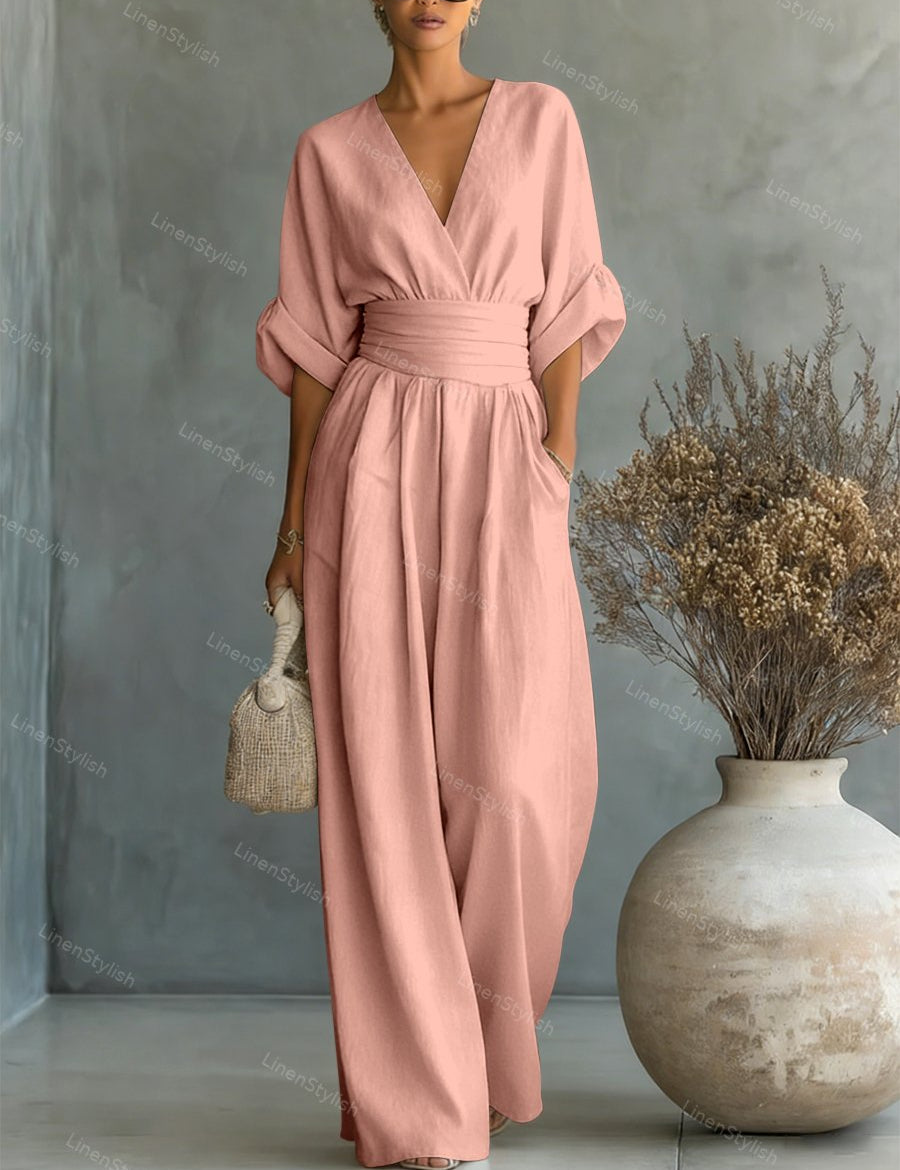 V-Neck Jumpsuit for Women – Elegant Modern Jumpsuit for Any Occasion – Martina 9