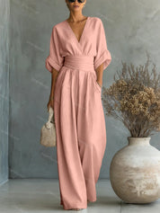 V-Neck Jumpsuit for Women – Elegant Modern Jumpsuit for Any Occasion – Martina 9