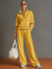 Women's Loungewear Set – Wide-Leg Trousers & Stylish Top Co-Ord – Diana 2