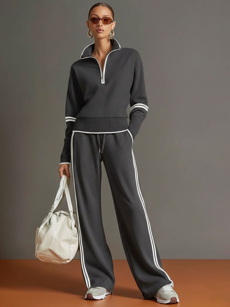 Women's Loungewear Set – Wide-Leg Trousers & Stylish Top Co-Ord – Diana 3