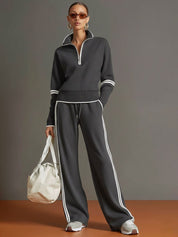 Women's Loungewear Set – Wide-Leg Trousers & Stylish Top Co-Ord – Diana 3