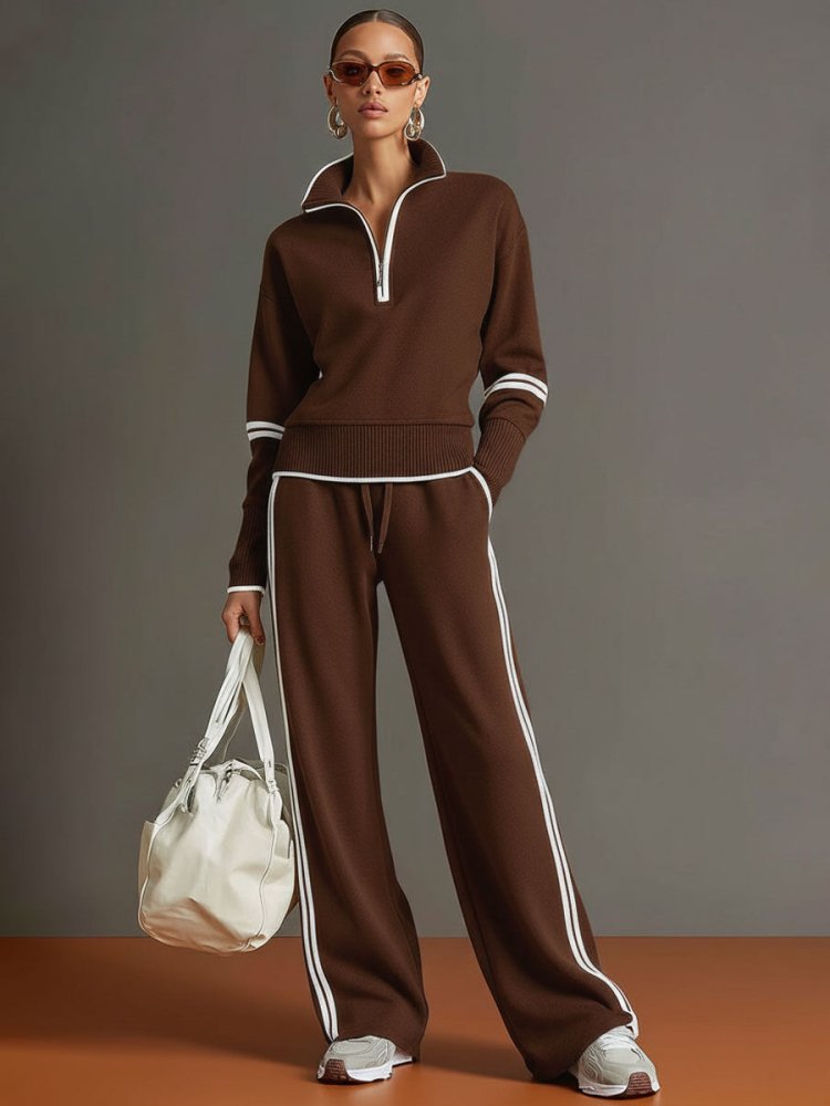 Women's Loungewear Set – Wide-Leg Trousers & Stylish Top Co-Ord – Diana 4