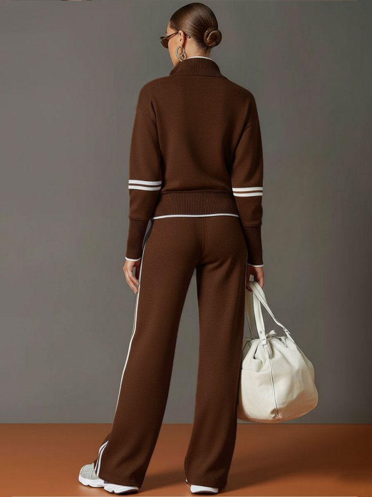Women's Loungewear Set – Wide-Leg Trousers & Stylish Top Co-Ord – Diana 5