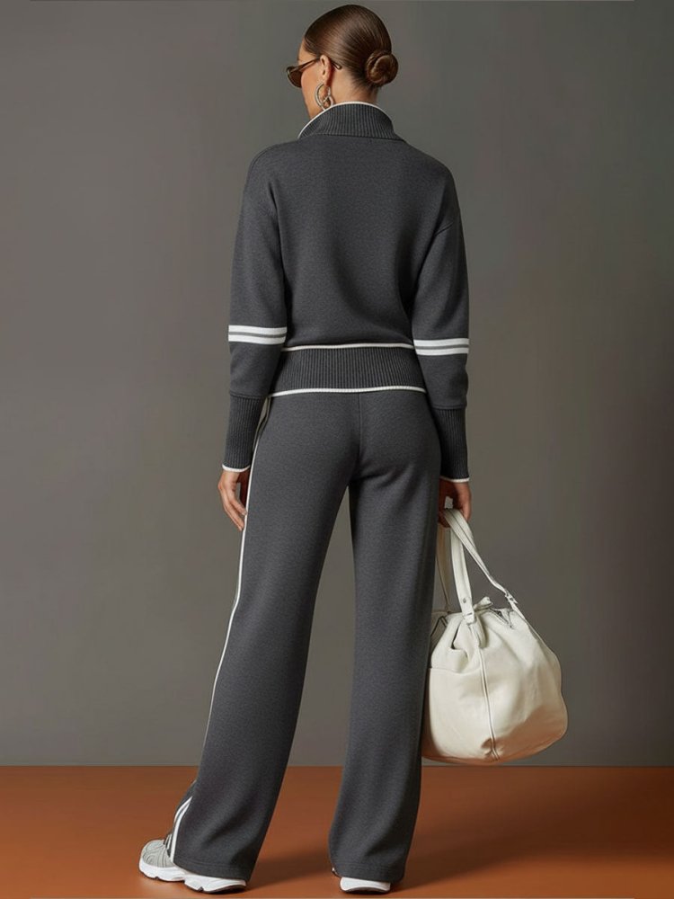 Women's Loungewear Set – Wide-Leg Trousers & Stylish Top Co-Ord – Diana 6