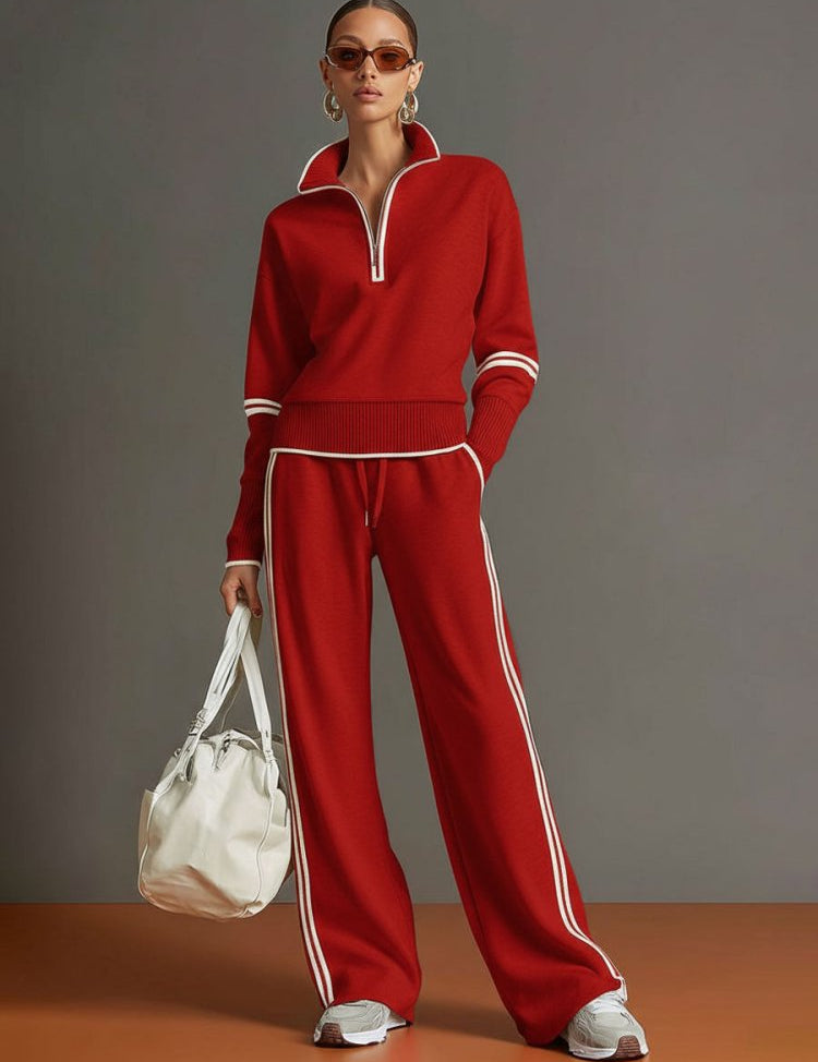 Women's Loungewear Set – Wide-Leg Trousers & Stylish Top Co-Ord – Diana 7