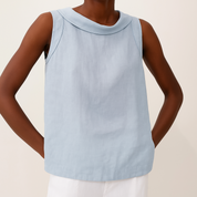 Sleeveless Collared Top for Women – Elegant Summer Top for Sunny Days 4