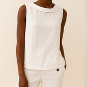 Sleeveless Collared Top for Women – Elegant Summer Top for Sunny Days 5