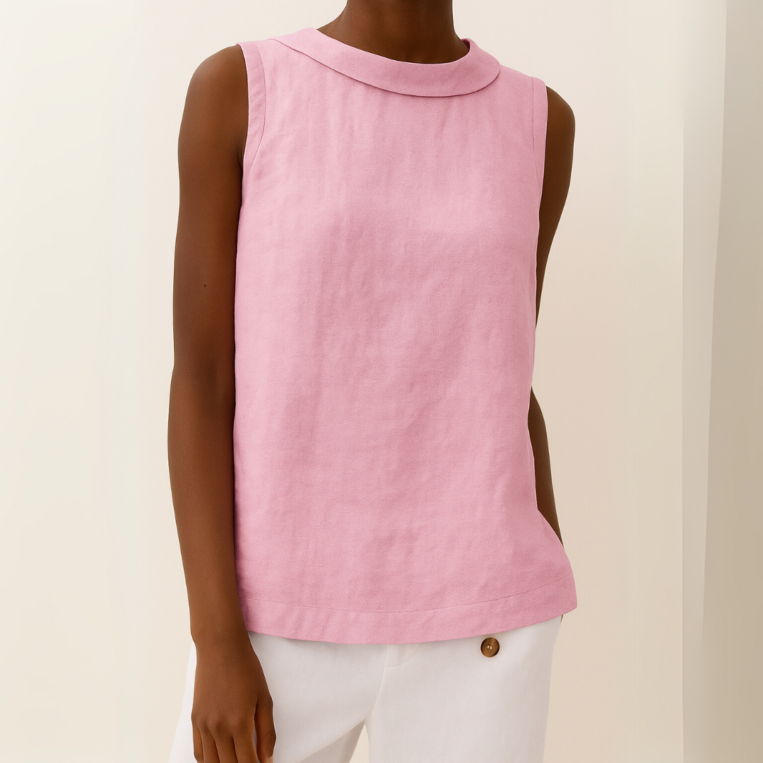 Sleeveless Collared Top for Women – Elegant Summer Top for Sunny Days 6