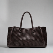 Women's Woven Leather Handbag – Stylish Everyday Tote Bag