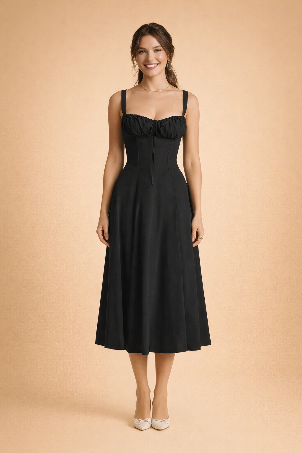 Corset-Style Waisted Dress for Women – Elegant Occasion Dress – Betty