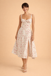 Corset-Style Waisted Dress for Women – Elegant Occasion Dress – Betty